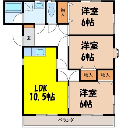 伊那松島駅 徒歩13分 2階の物件間取画像